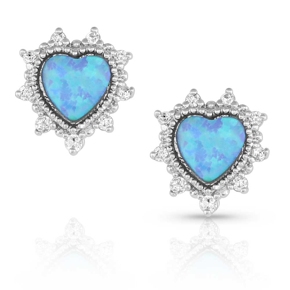 Royal Heart Opal Earrings