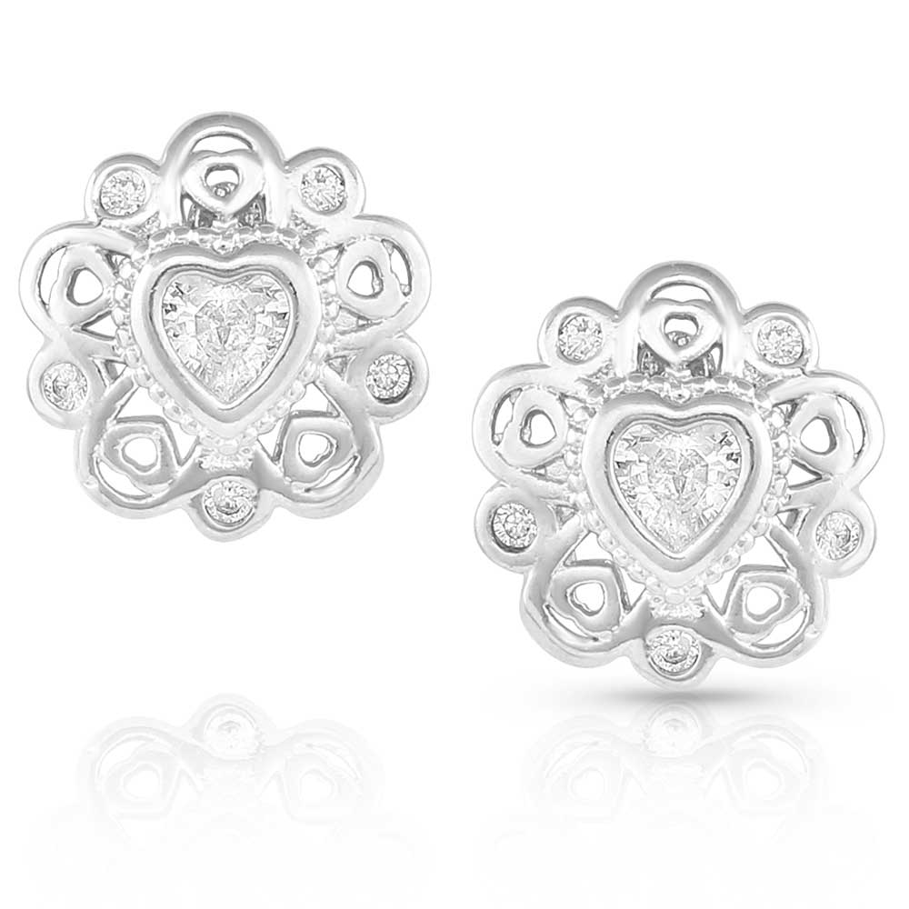 Hidden Hearts Crystal Post Earrings