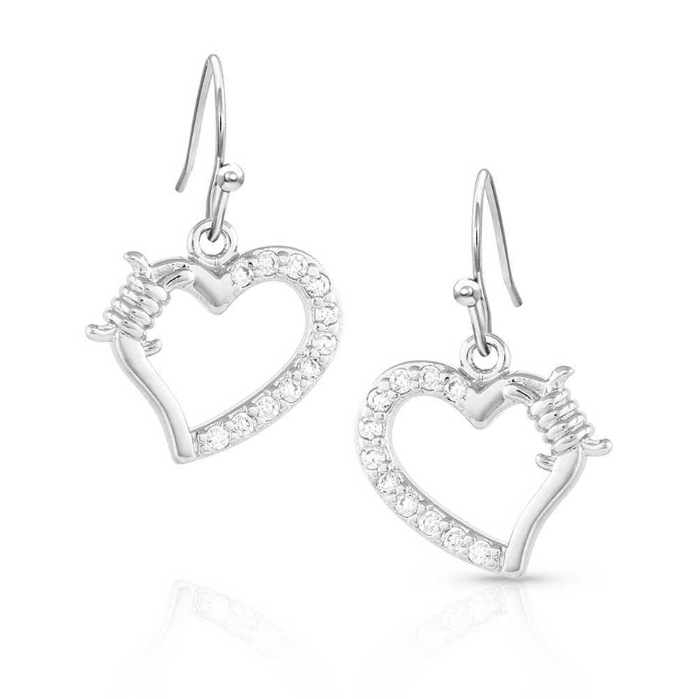 Victory in Love Crystal Barbed Wire Earrings