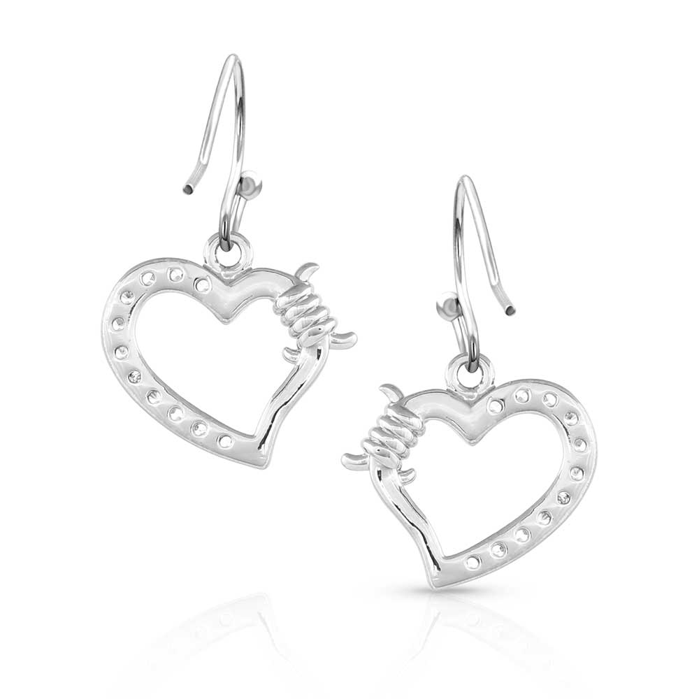 Victory in Love Crystal Barbed Wire Earrings