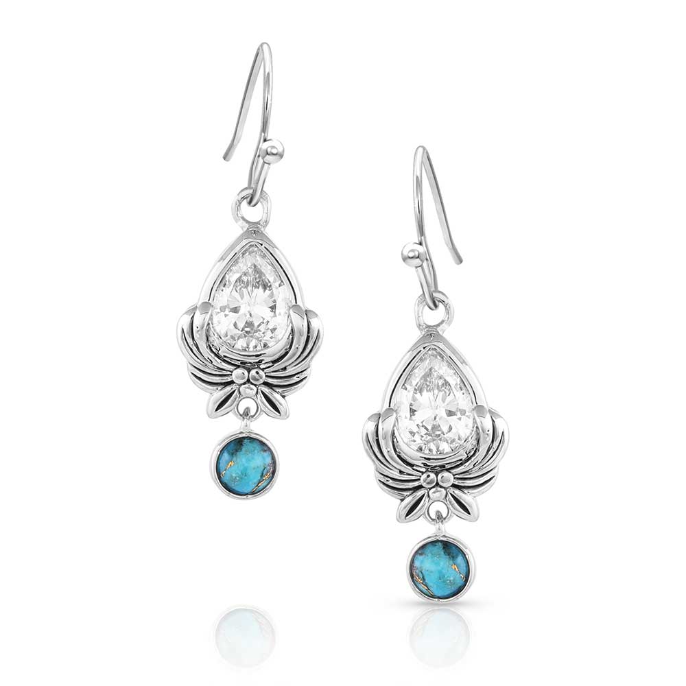 Western Zen Crystal Turquoise Earrings
