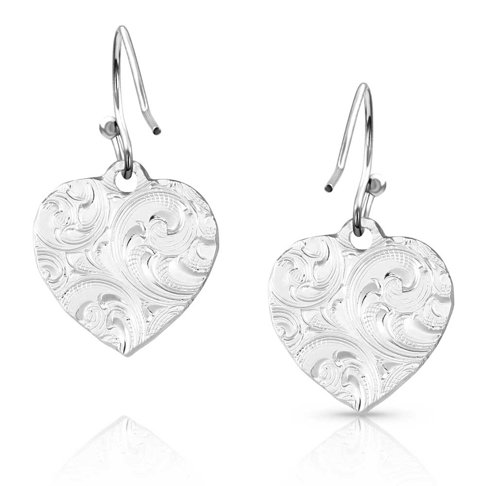 Chiseled Heart Earrings