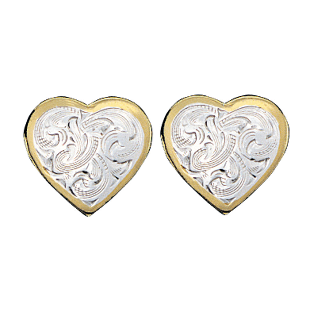 Silver Heart Diamond Earrings for Kids and Teens - BeadifulBABY