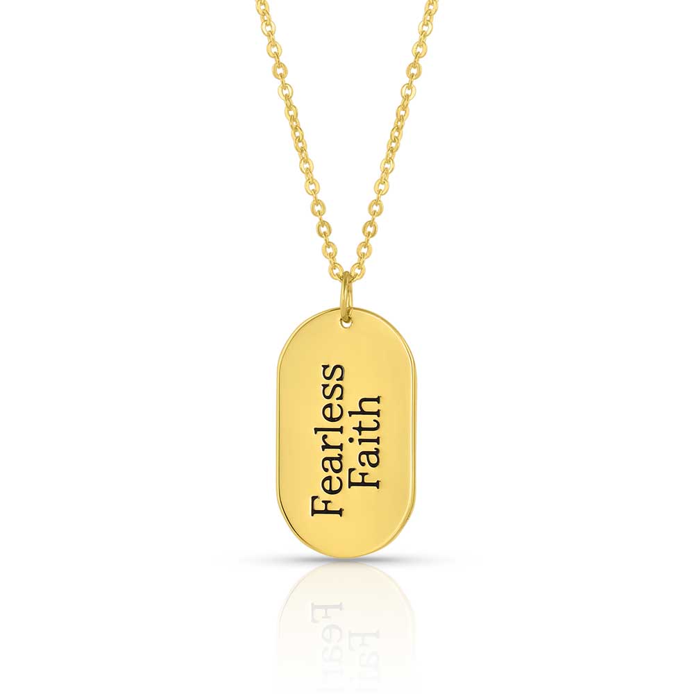 Fearless Faith Rounded DogTag Necklace