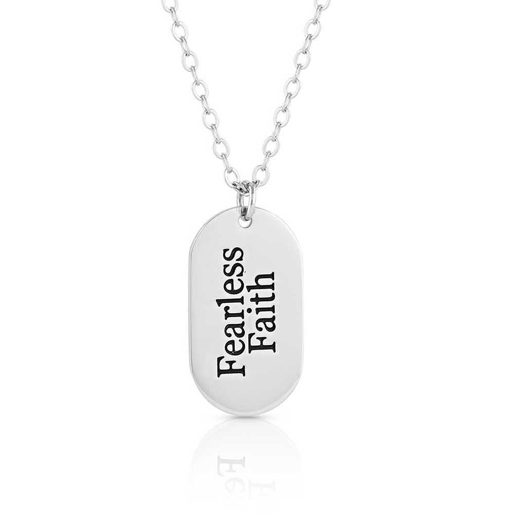 Fearless Faith Bright Dog Tag Necklace