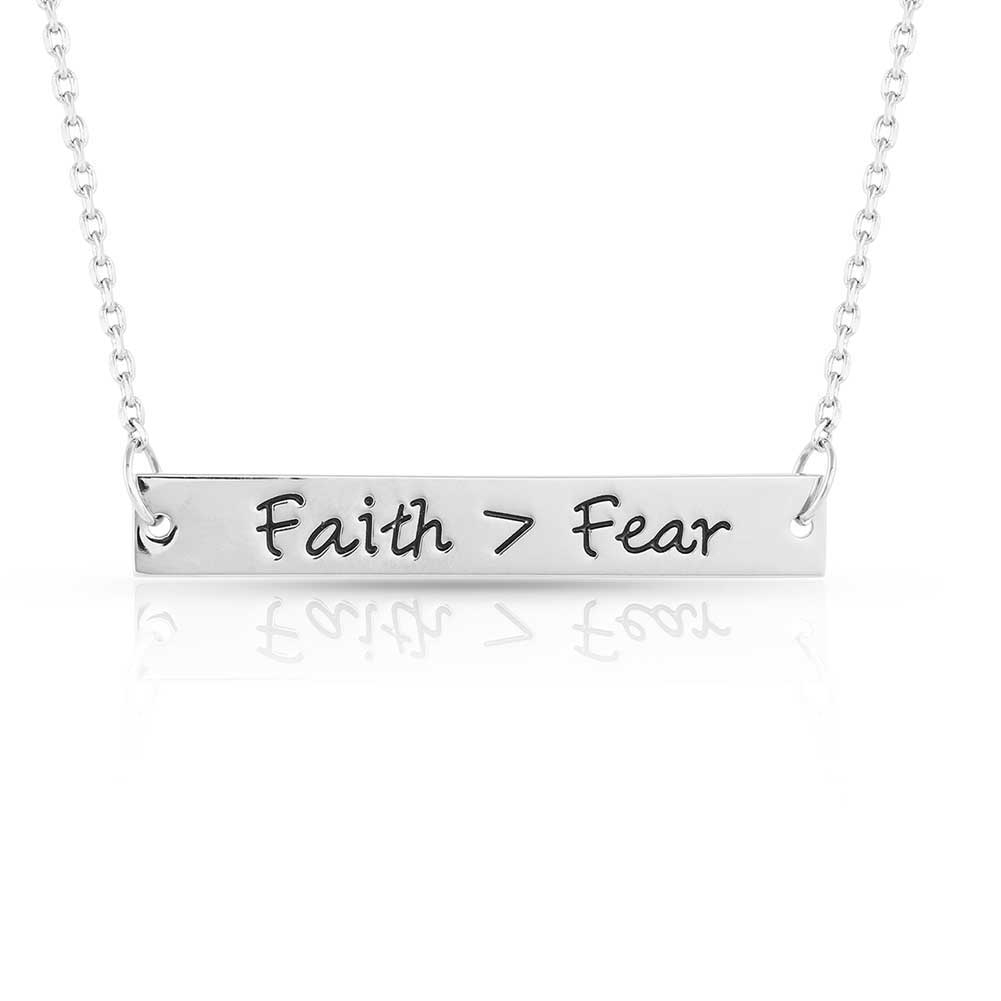 Faith Is Greater Than Fear Bright Necklace