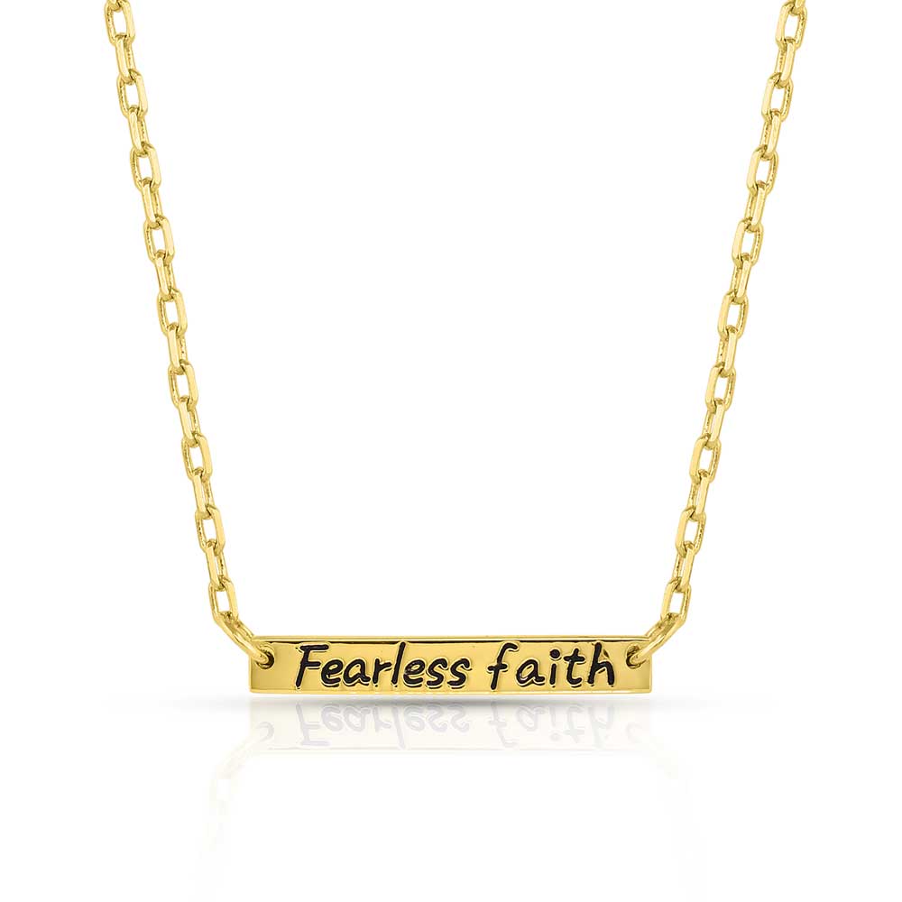 Fearless Faith Bar Necklace