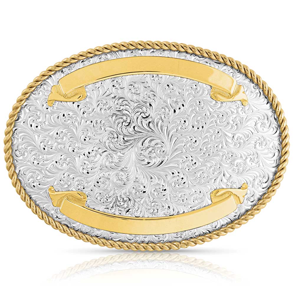 Feathered Filigree Trophy Belt Buckle