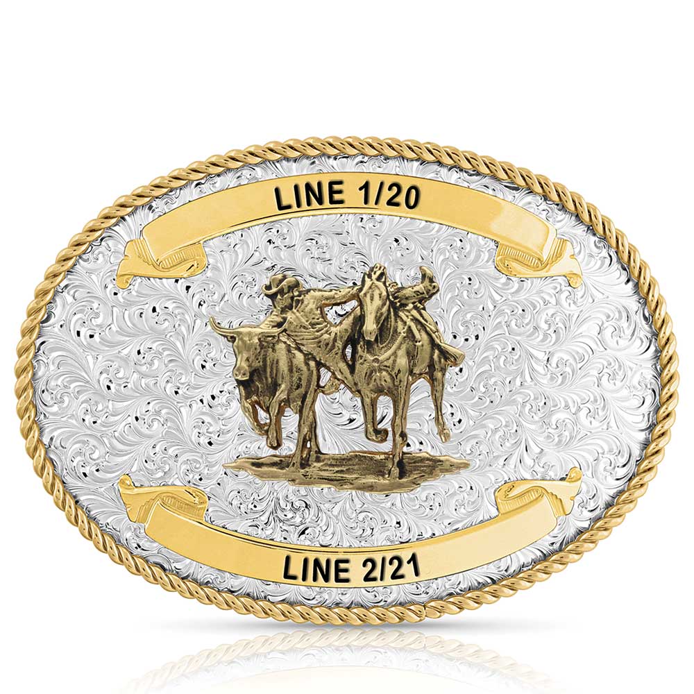 Feathered Filigree Trophy Belt Buckle