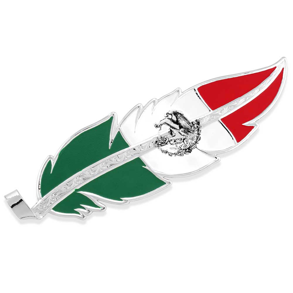 Mexico Flag Hat Feather