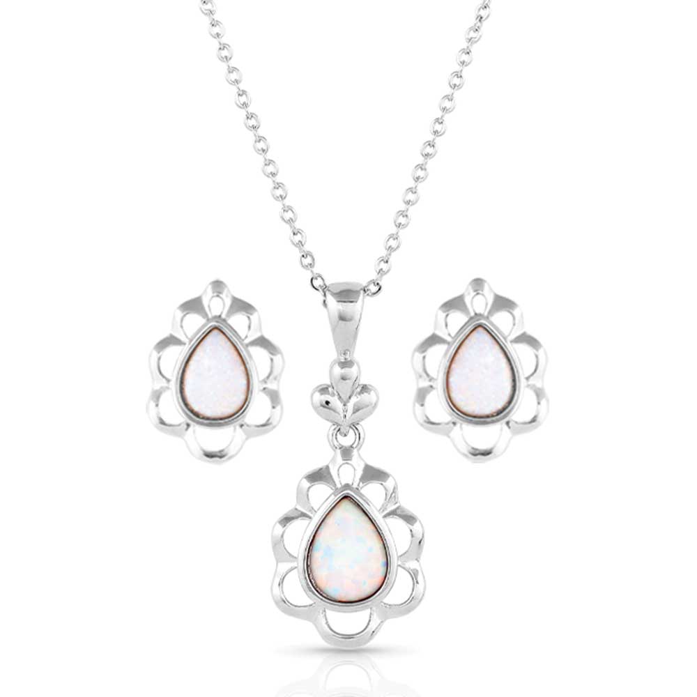 Mystic Snowdrop Opal Jewelry Set