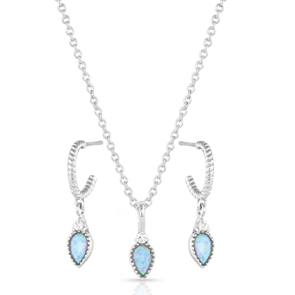 Petite Charm Opal Jewelry Set
