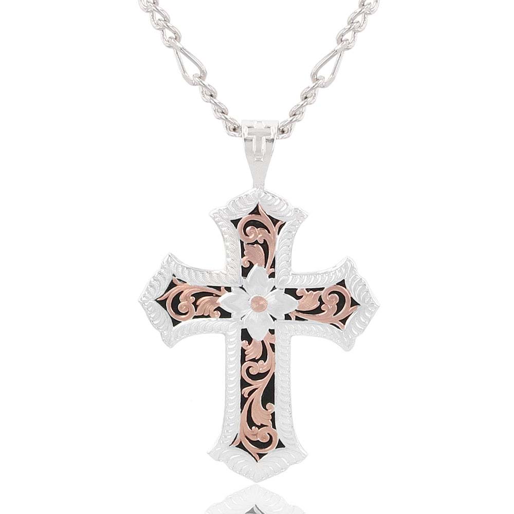 Montana Silversmiths Star Lights Faith Cross Necklace | HorseLoverZ