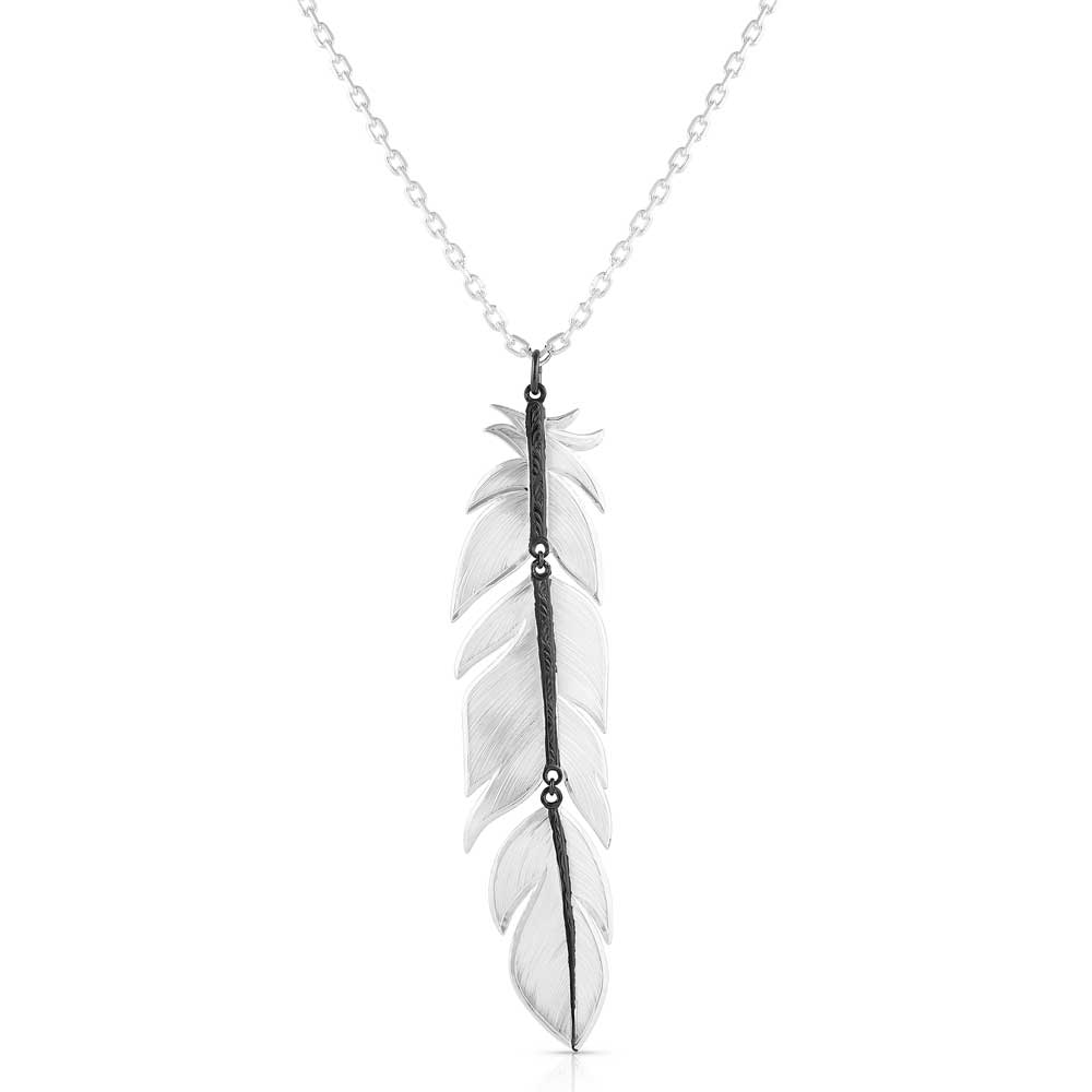 Midnight Magic Feather Necklace
