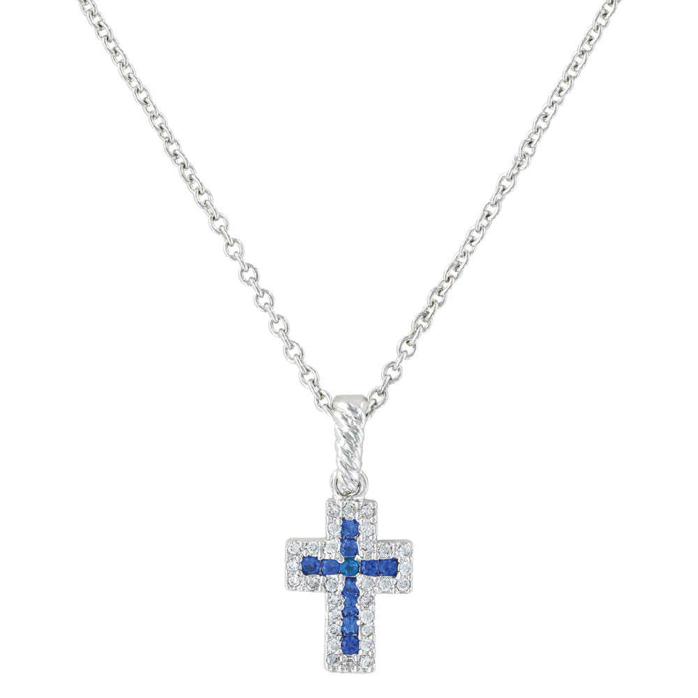 Faith Found in the River Lights Cross Necklace