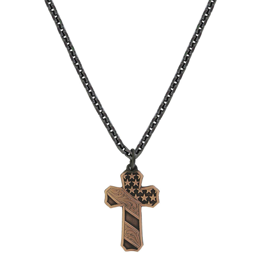 Faded Glory Cross Necklace | Montana Silversmiths