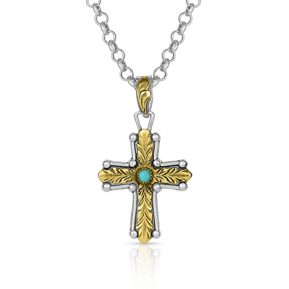 Amplified Faith Cross Necklace | Montana Silversmiths