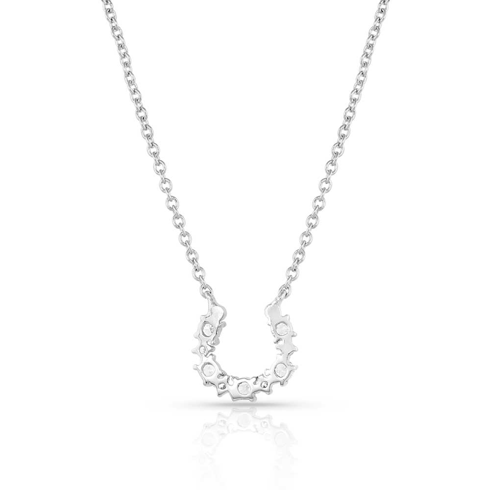 Longline Crystal Horseshoe Necklace