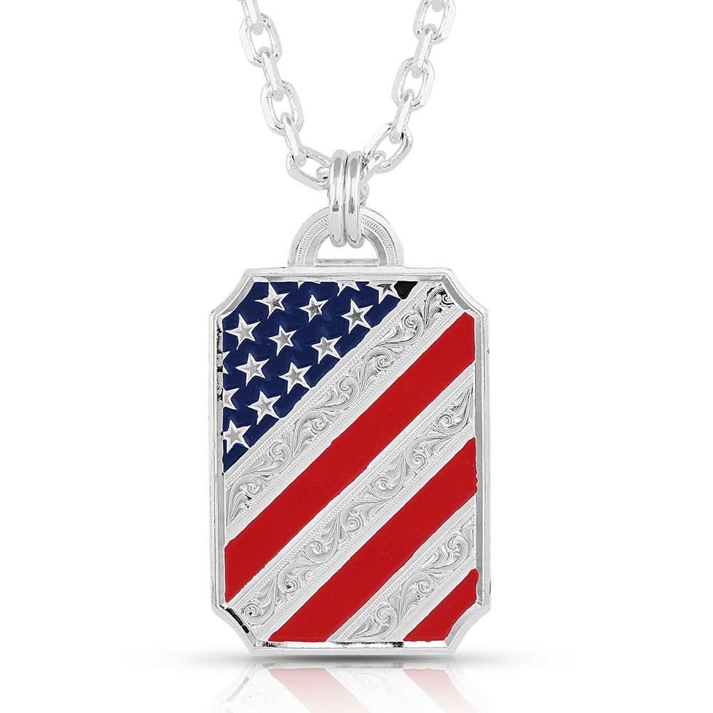 Stars and Stripes Patriotic Necklace