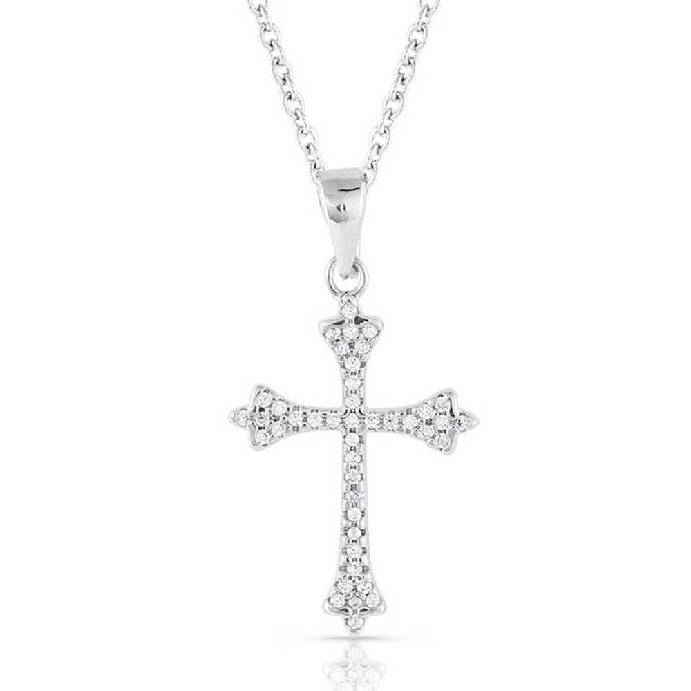 Ethereal Crystal Cross Necklace
