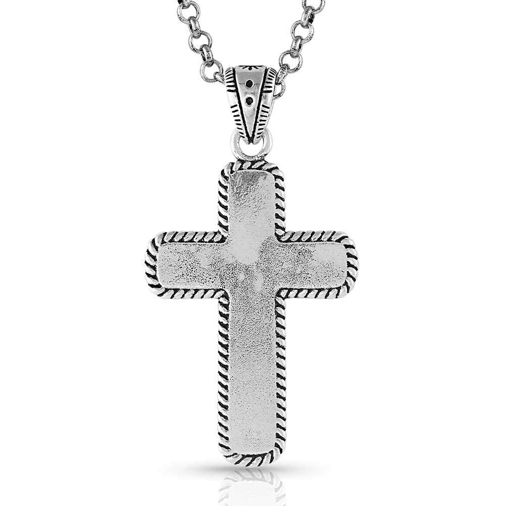 Faith on Point Turquoise Cross Necklace