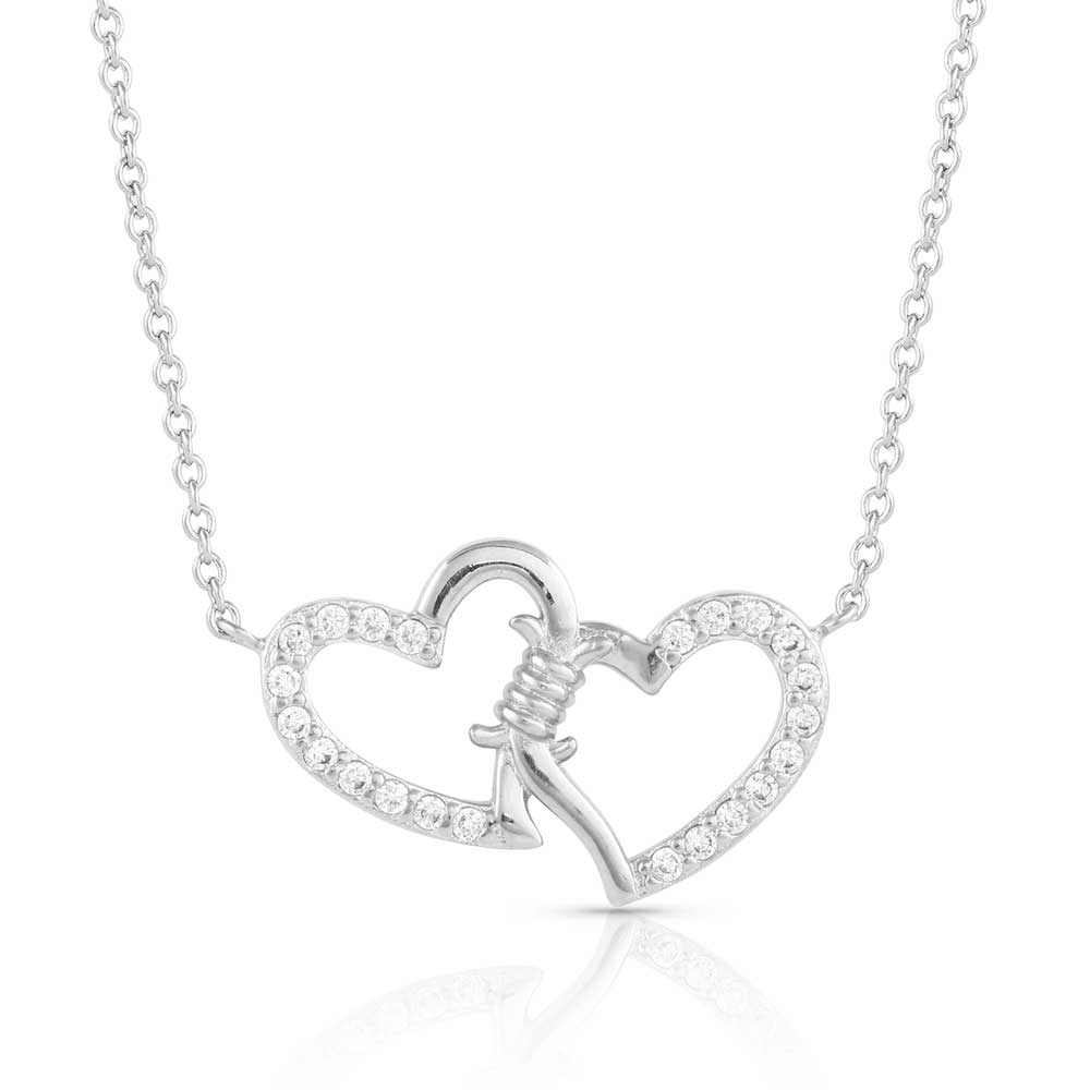 Victory in Love Crystal Barbed Wire Necklace