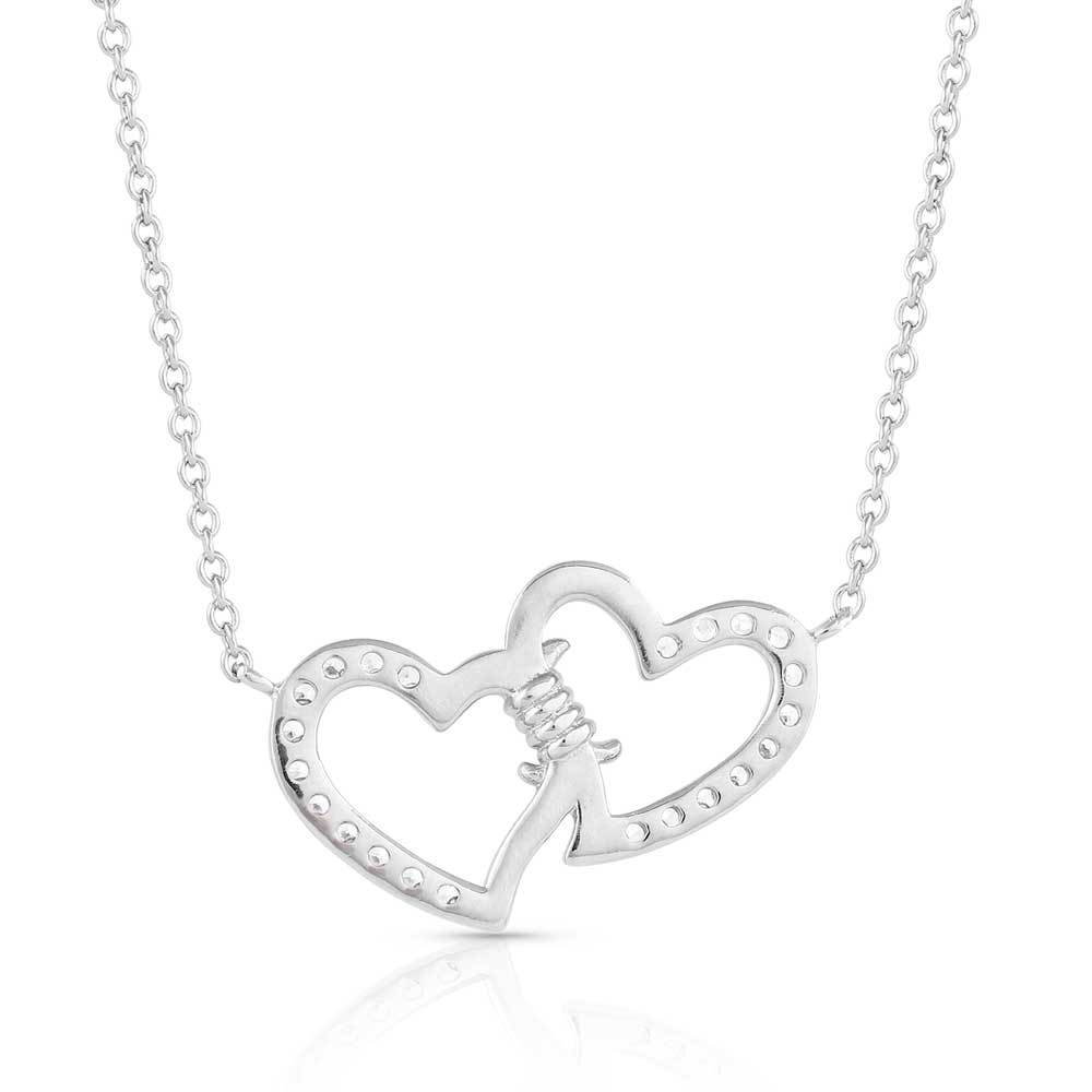 Victory in Love Crystal Barbed Wire Necklace