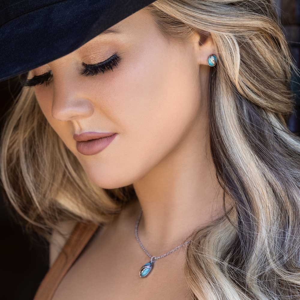 World's Feather Turquoise Necklace