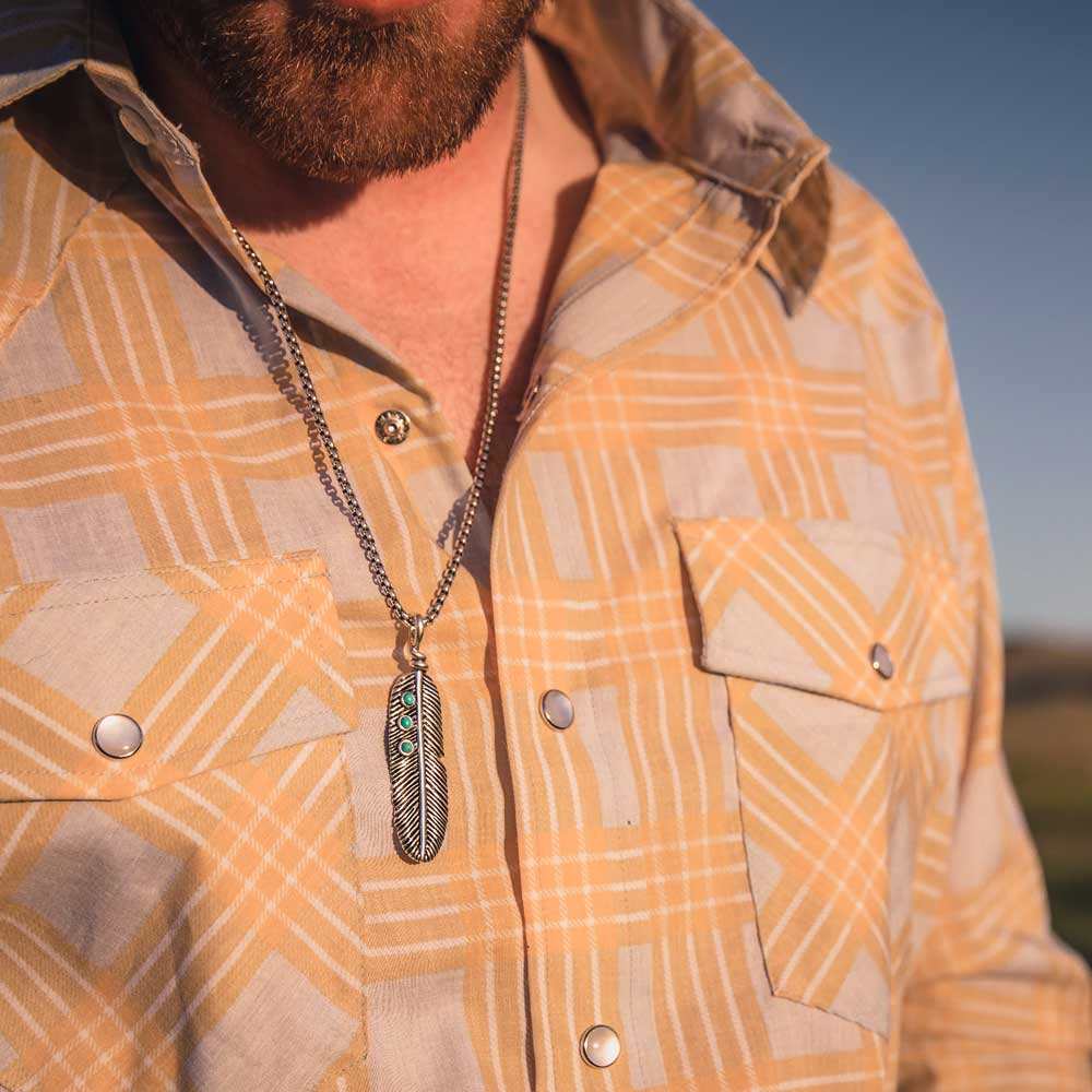 Prairie Hawk Feather Necklace