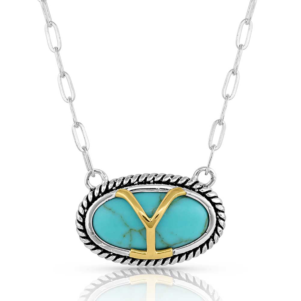 Yellowstone Brand Oval Tuquoise Necklace