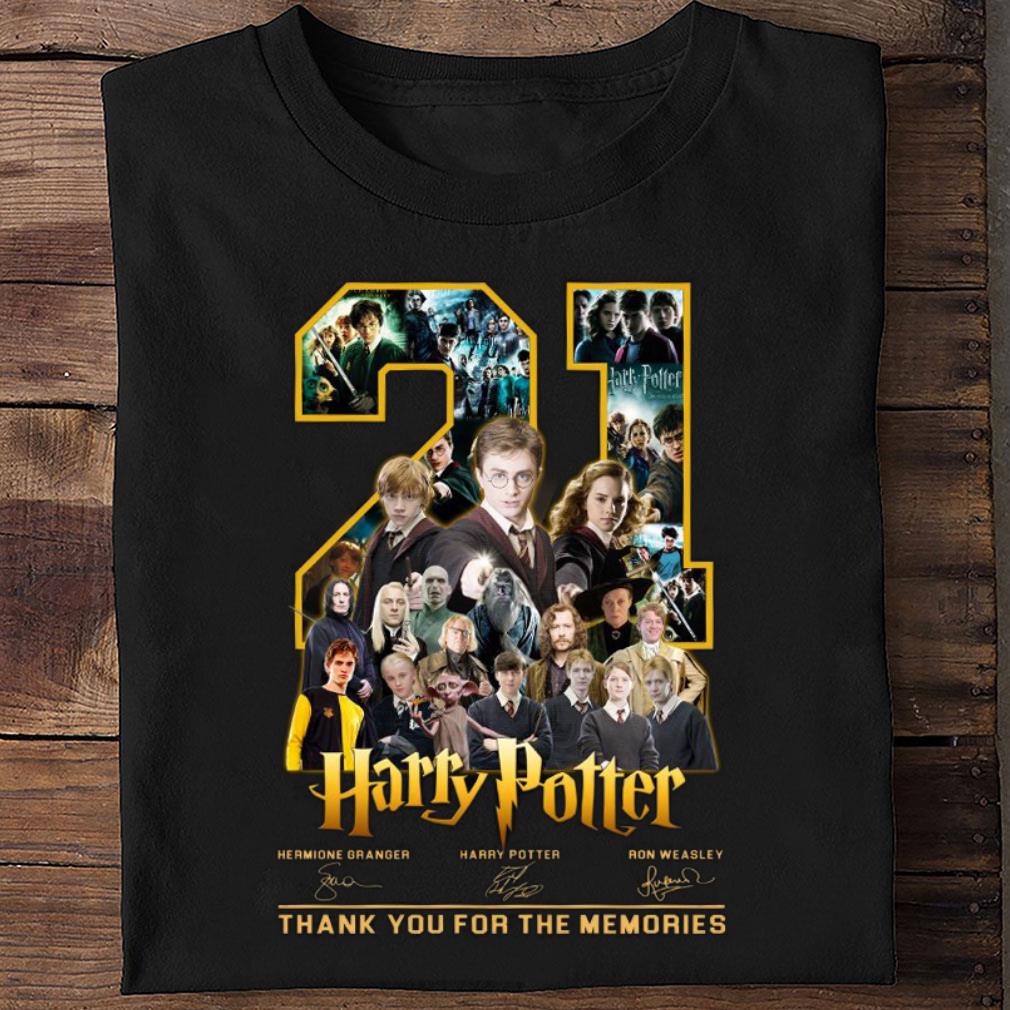 21 Years Harry Potter Signed Thank You For The Memories Shirt