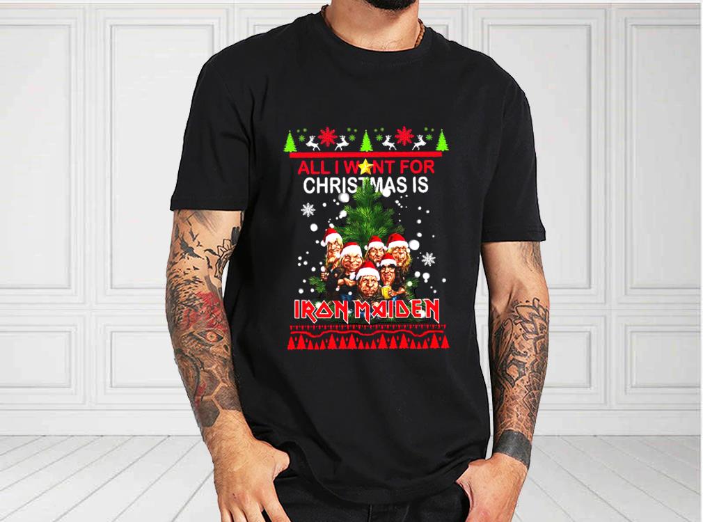 All I Want For Christmas Is Iron Maiden Ugly Christmas Shirt, Iron Maiden Ugly Christmas For Fan Shirt