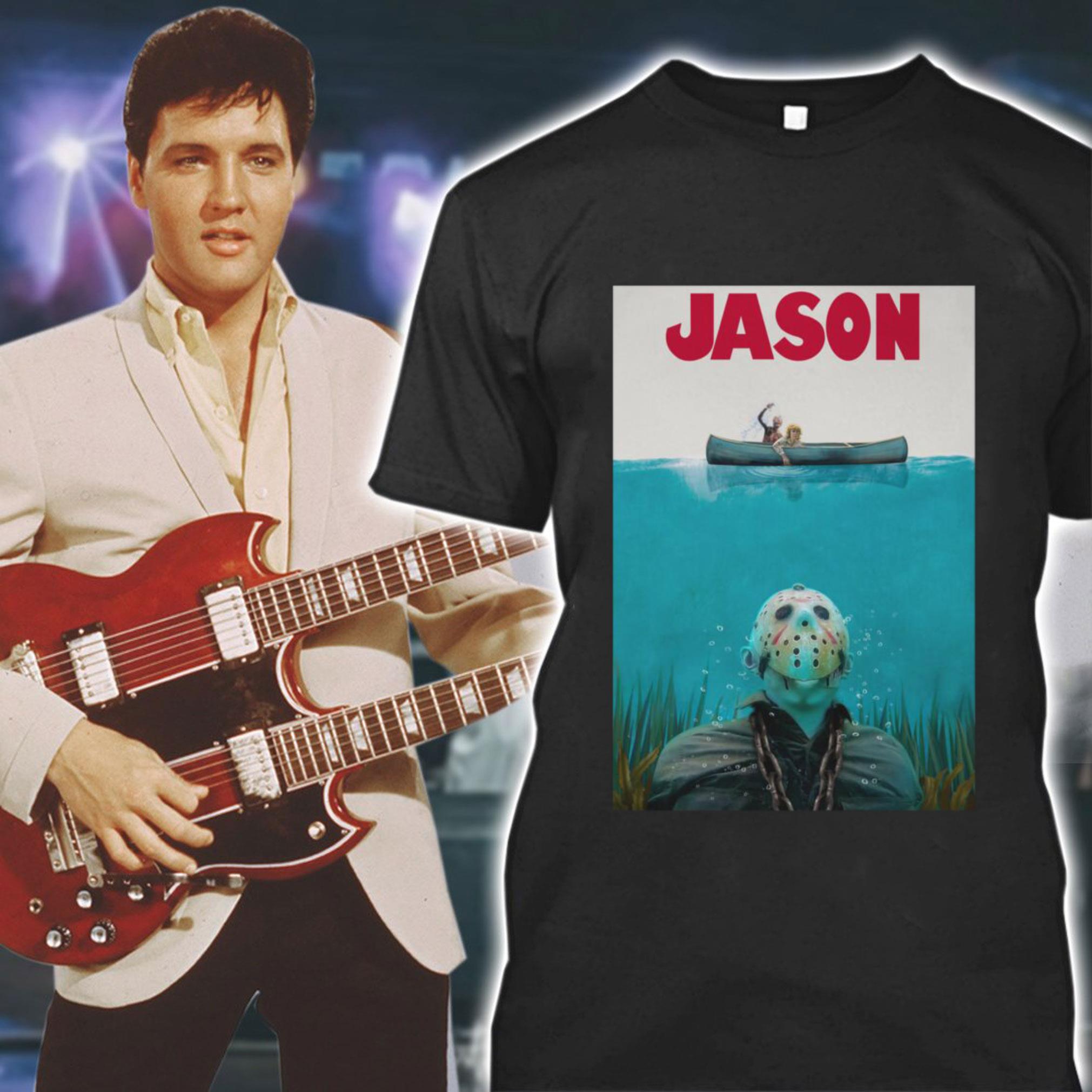 Best Halloween Jason Voorhees Mashup Jaws Poster Shirt