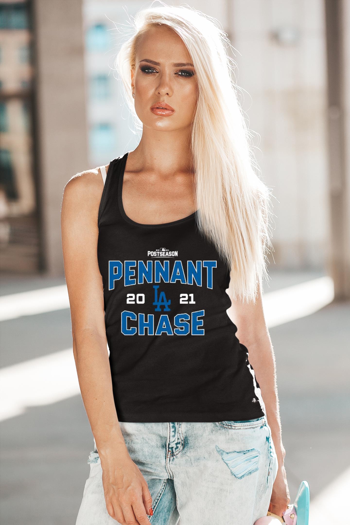 Los Angeles Dodgers Pennant Chase 2021 Postseason Shirt 4