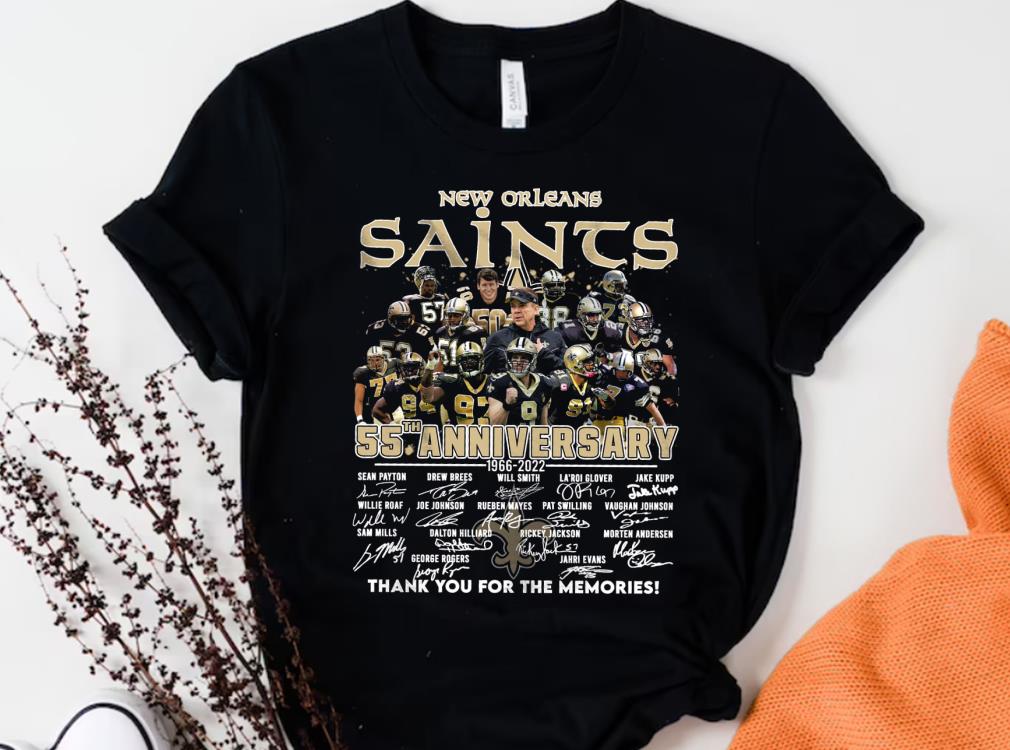 Top New Orleans Saints 55th Anniversary 1966 2022 Shirt, New Orleans Saints 2022 Shirt
