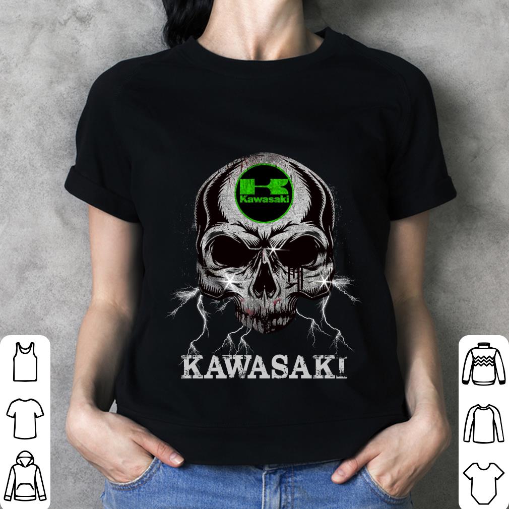 Official Skull Kawasaki Motorcycles Shirt - 4THOFJULY SHIRT