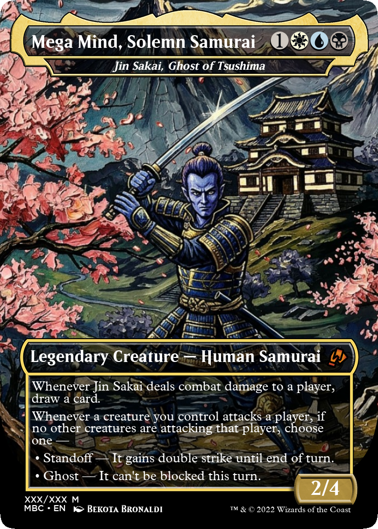jin sakai ghost of tsushima mtg card MTG Commander Deck EDH Deck Jin Sakai, Ghost of Tsushima 100 Magic Cards  Custom Deck Playstation Esper main image 1