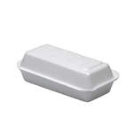Dart 85HT1R, 8x8x3-Inch Performer White Single Compartment Foam Container with a Removable Hinged Lid, 200/CS | McDonald Paper Supplies