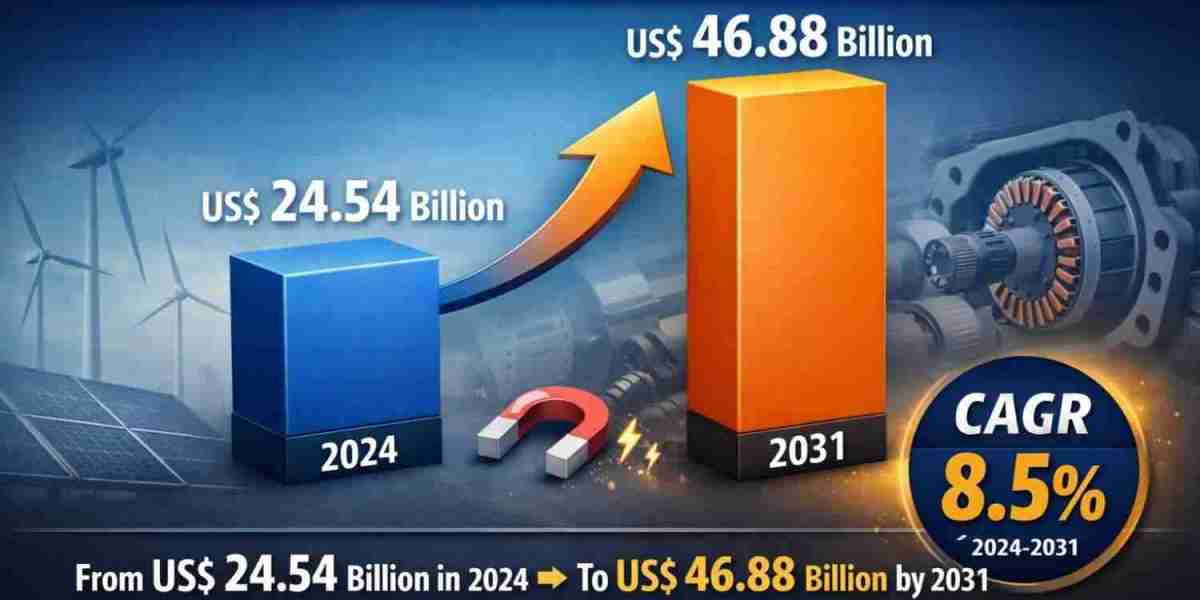 Permanent Magnet Market Trends and Growth Analysis: CAGR 8.5% Forecast (2024–2031) | US$ 24.54 Billion to US$ 46.88 Bill