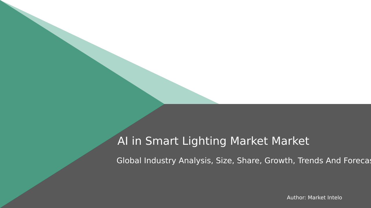 AI in Smart Lighting Market Research Report 2033