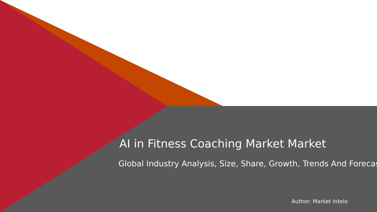 AI in Fitness Coaching Market Research Report 2033