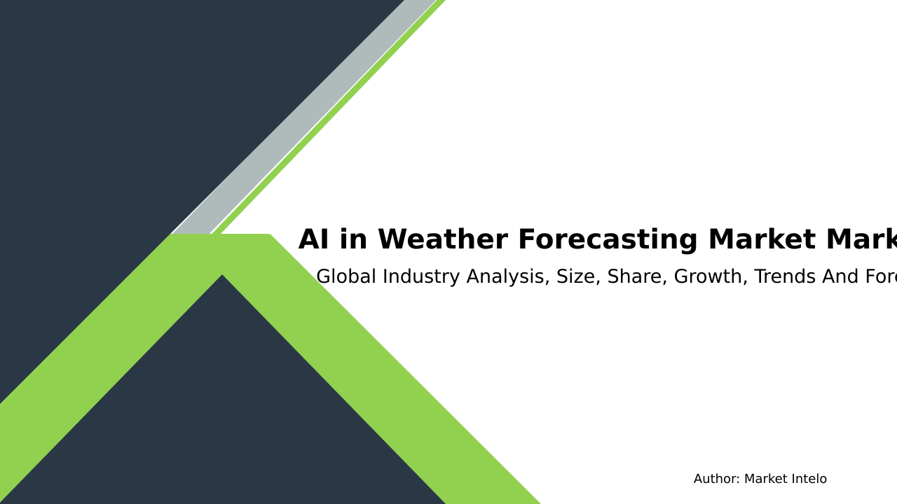AI in Weather Forecasting Market Research Report 2033