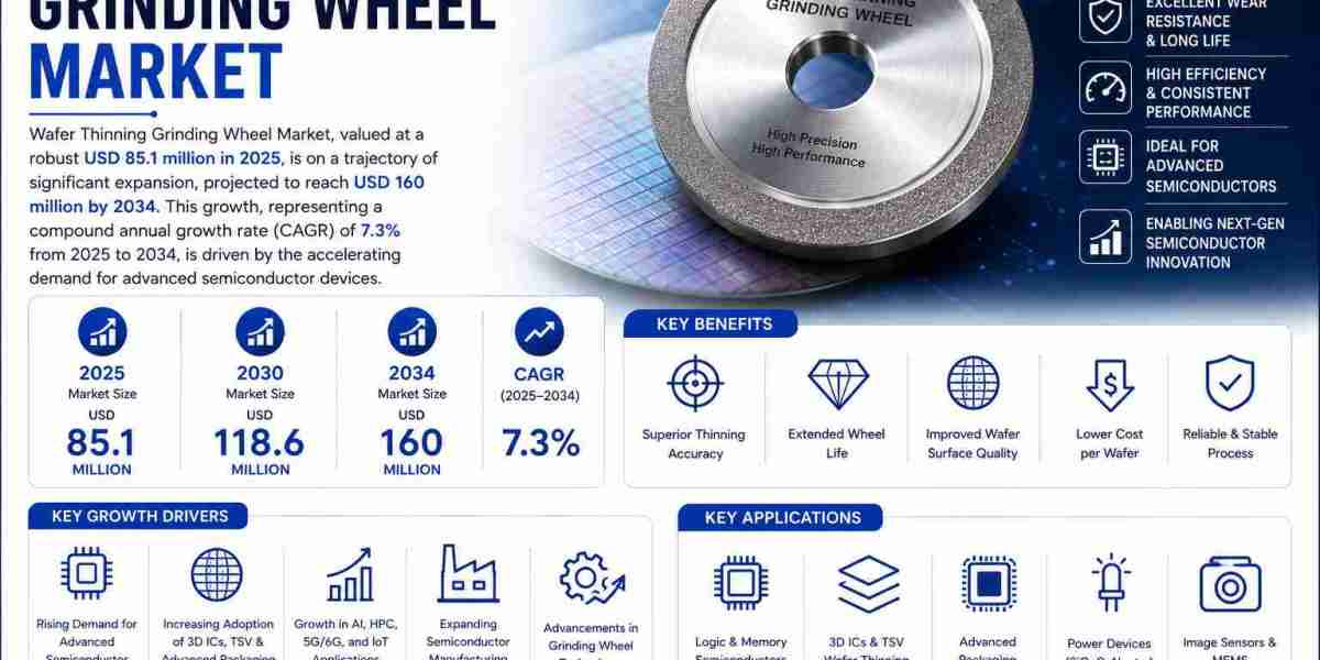Wafer Thinning Grinding Wheel Market Set for Strong Growth, Reaching USD 160 Million by 2034