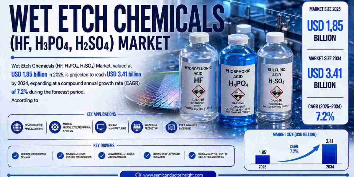 Wet Etch Chemicals (HF, H₃PO₄, H₂SO₄) Market Driven by Growth in Advanced Semiconductor Manufacturing, MEMS, and Display