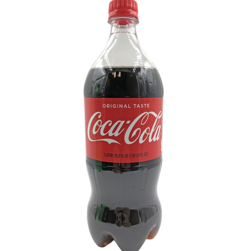 Coca-Cola Classic 1 Liter 33.8 oz GLASS BOTTLE Coke soda