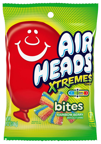 AIRHEADS 12/6Z XTREMES BITES BLUEST RASPBERRY – Fresno Wholesale Inc ...