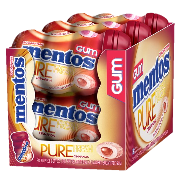 MENTOS 6CT/50PC GUM PURE FRESH CINNAMON – Fresno Wholesale Inc. dba ...