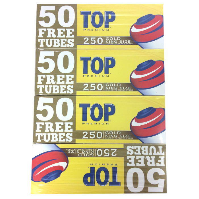 TOP TUBES KING SIZE GOLD 250 CT(4 CT)