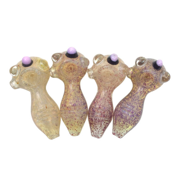 4-5-inch-fumed-frit-dusted-unicorn-knob-hand-pipes