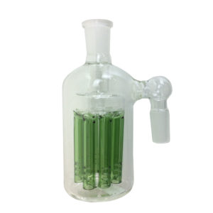 ASH CATCHER GREEN 14/14MM FEMALE / MALE 90 DEGREE 8 ARM TREE